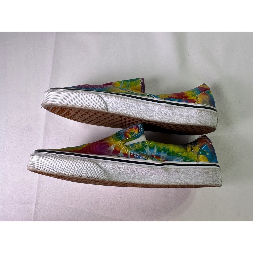 Vans Asher Tie Dye Slip On Shoes Multi Color Spiral Canvas Sneakers Womens 7.5‎ - Picture 11 of 14